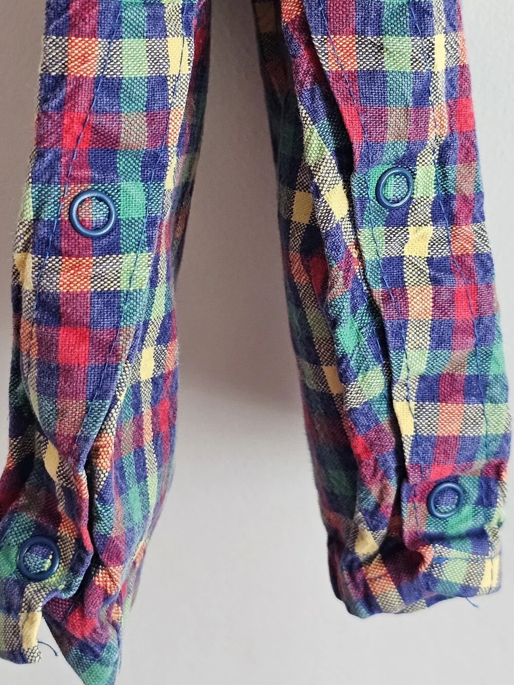 Vintage 80s/90s OshKosh B’Gosh Vestbak Plaid Overalls Toddler 18M Made In USA